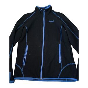 Bergans of Norway | Wool Blend Einer Zip Up Jacket Black Cobalt Blue | M